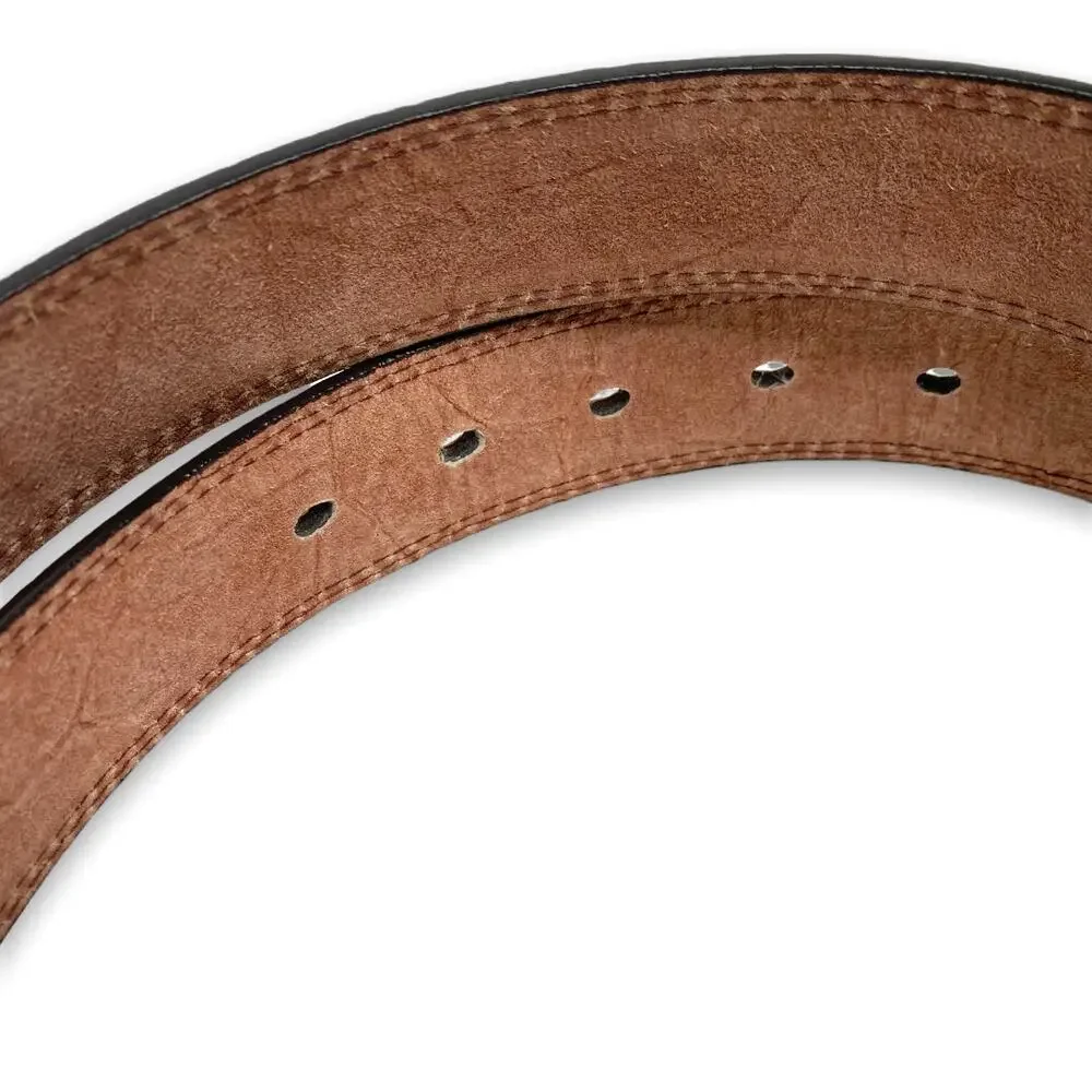 Mens Foderato in Pelle brown leather belt Large 120cm